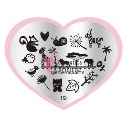 Matrita de Unghii din metal inima 7,1x5,6cm Heart 19